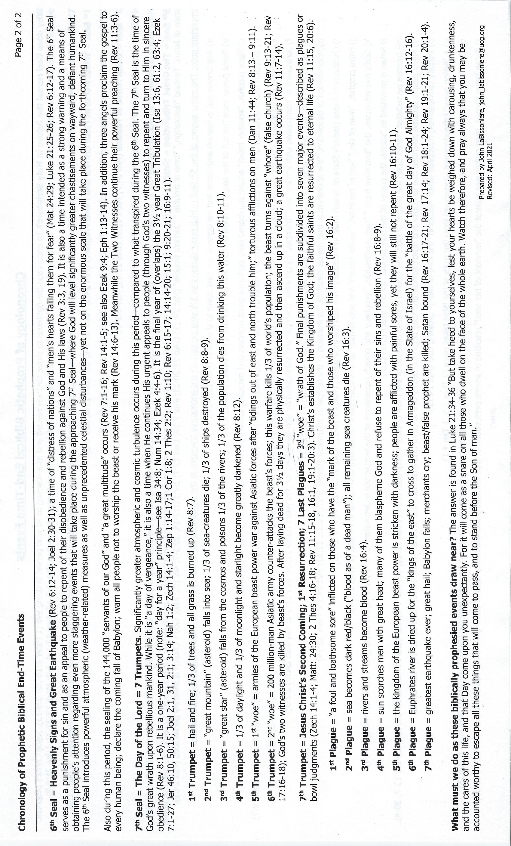 Chronology of Prophecy-2